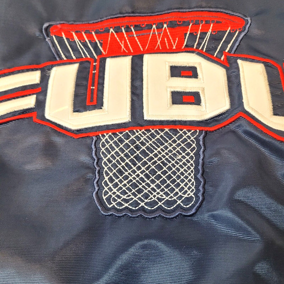 Vintage FUBU The Collection Basketball Varsity Puffer Jacket Button Down Boys - Picture 10 of 16